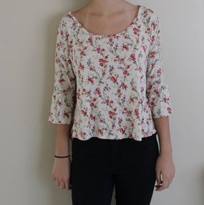 Floral/ flannel blouse